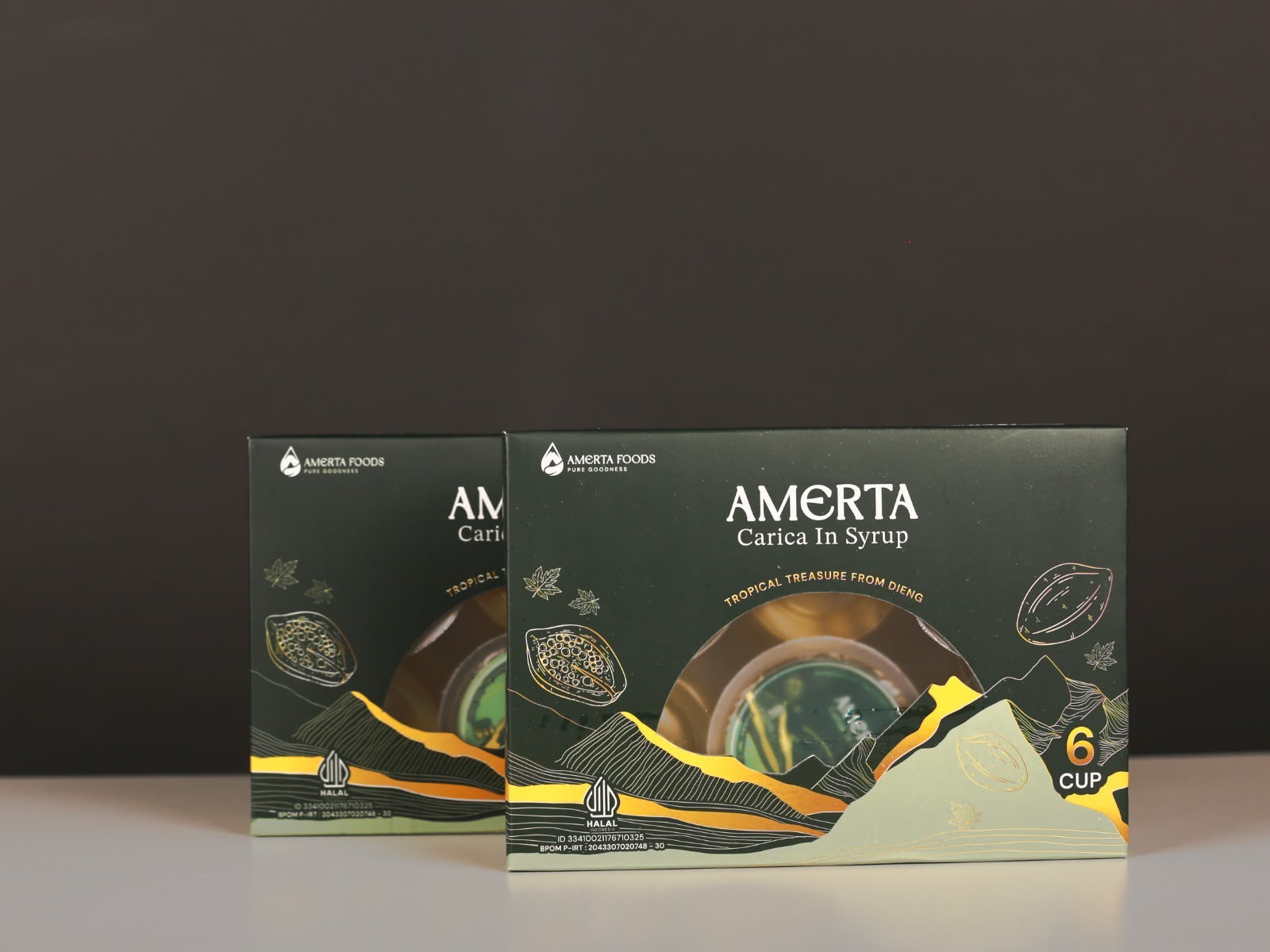Kemasan hadiah AMERTA Carica in Syrup 6 Cup